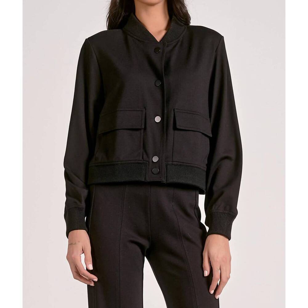 NEW ELAN simone bomber jacket in black